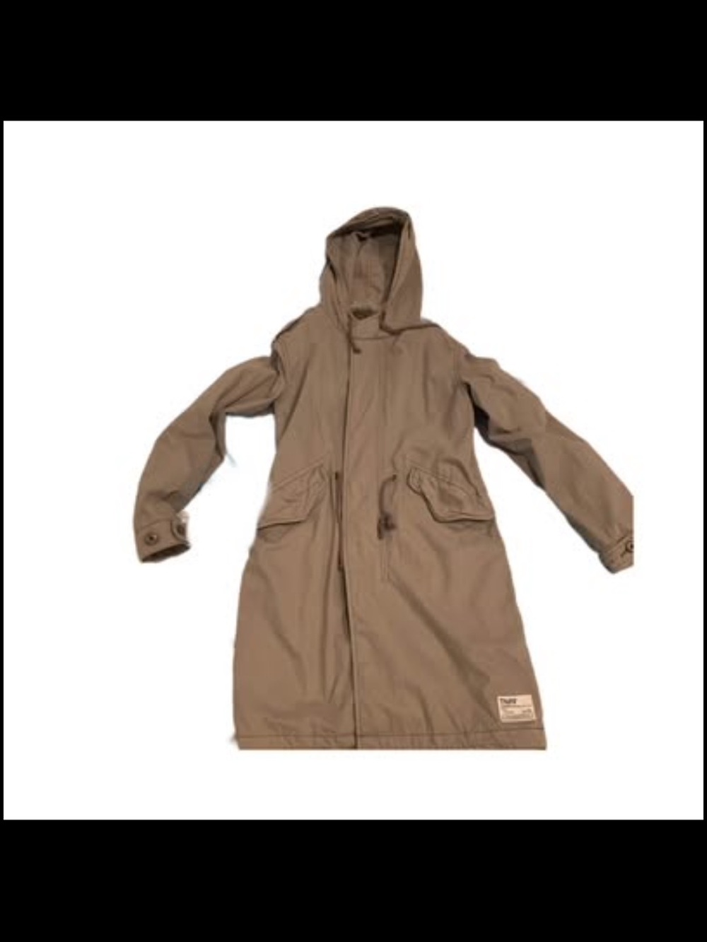 Aritzia TNA Hooded Long Jacket (water resistant)